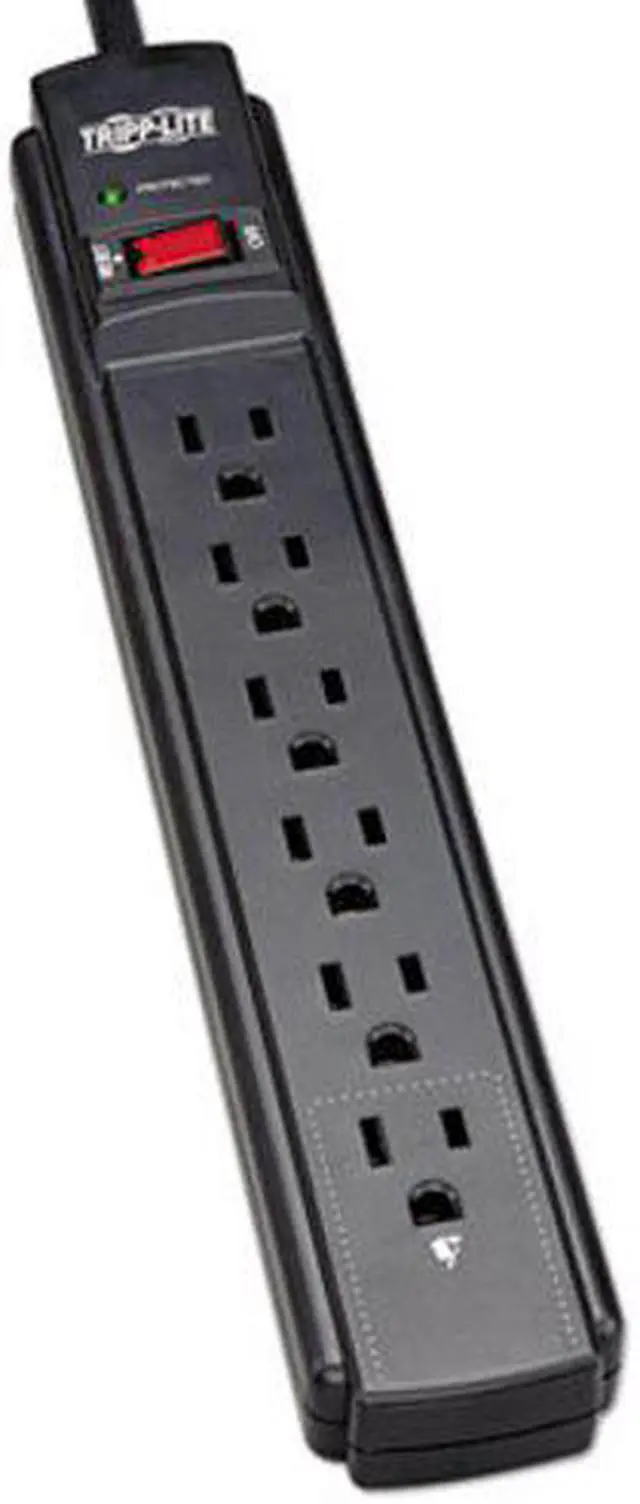 Alt view image 15 of 15 - Tripp Lite Tlp606B 6-Outlet Surge Protector/Suppressor ,6-Ft Cord, Black