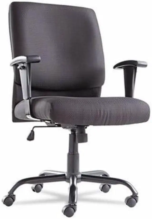 Alt view image 6 of 20 - OIF - OIFBT4510 - Big and Tall Swivel/Tilt Mid-Back Chair, Height Adjustable T-Bar Arms, Black