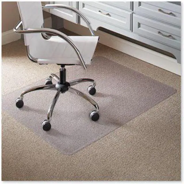 Alt view image 2 of 13 - ES Robbins 120321 AnchorBar Task Series Value Chair Mat for Carpet- Rectangle- 46w x 60l- Clear