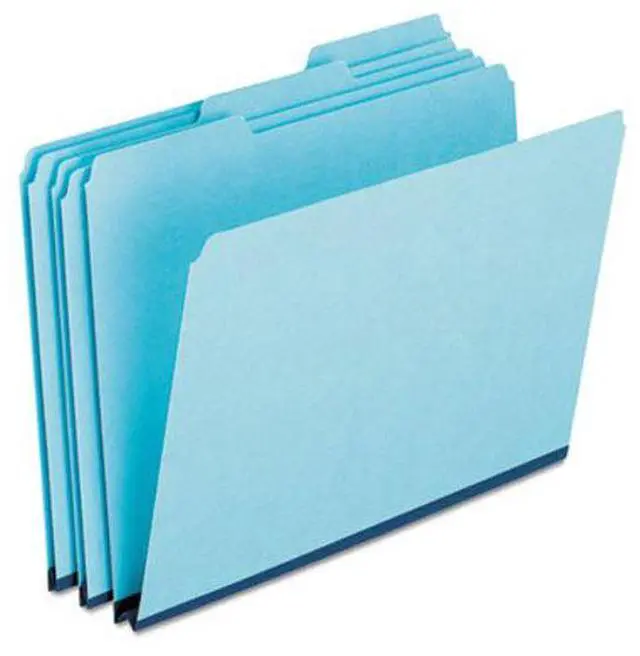 Alt view image 3 of 6 - Pendaflex Pressboard Expanding File Folders 1/3 Cut Top Tab Legal Blue 25/Box 9300T13