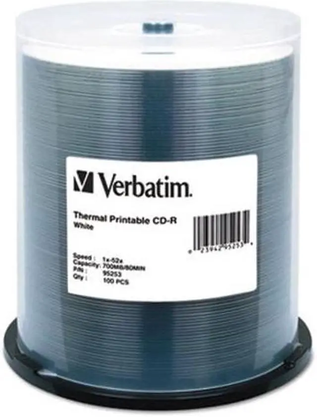Alt view image 7 of 8 - Verbatim Disc,Cdr 52,100pk Spdl,Wh 95253