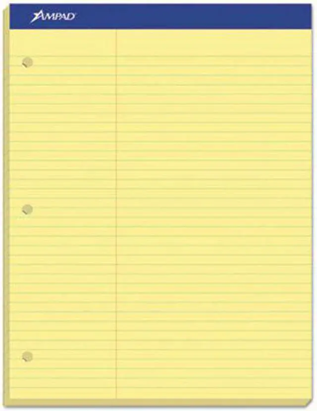 Alt view image 2 of 7 - Ampad Perforated 3HP Ruled Double Sheet Pads