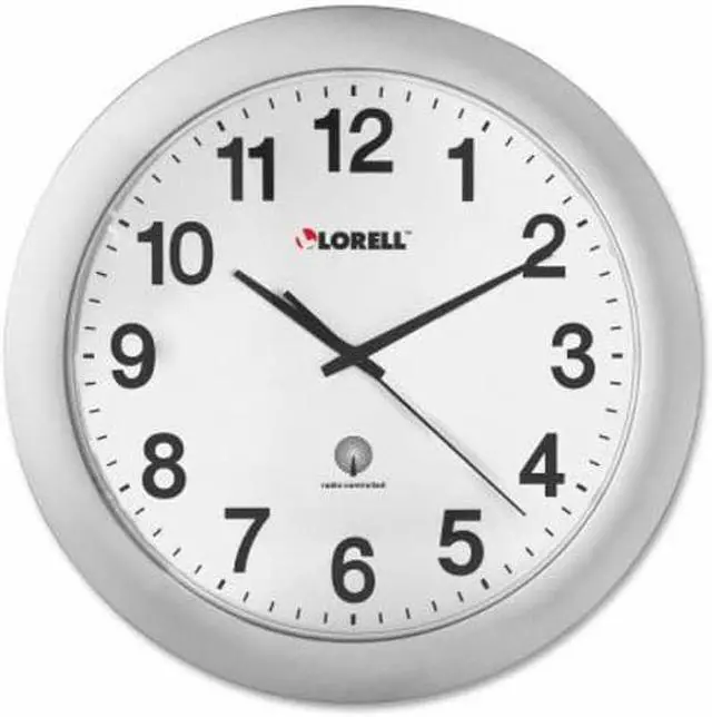 Alt view image 8 of 8 - Lorell Radio Controlled Wall Clock