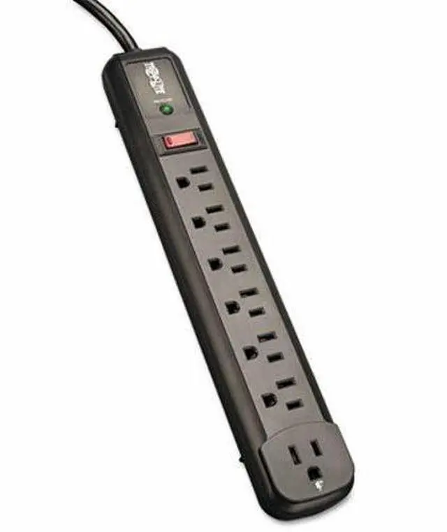 Alt view image 5 of 20 - TRIPP LITE TLP74RB 4.0 Feet 7 Outlets 1080 Joules Surge Suppressor