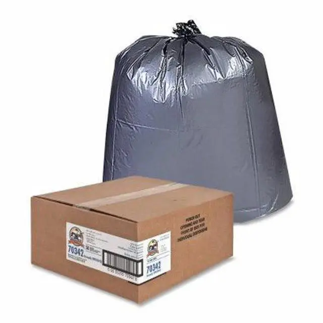Alt view image 12 of 12 - Genuine Joe Trash Can Liner 40-45Gal 1.55mil 39"x46" 50/PK SR 70342