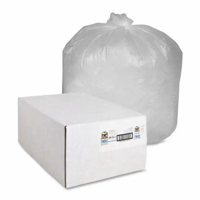 Alt view image 13 of 13 - Genuine Joe Can Liners 31-33 Gal 9mic/.35mil 33"x39" 500/CT Translucent 70012