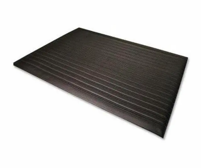 Alt view image 13 of 13 - Genuine Joe Anti-Fatigue Mat Vinyl Foam Beveled Edge 3'x5' Black 53351