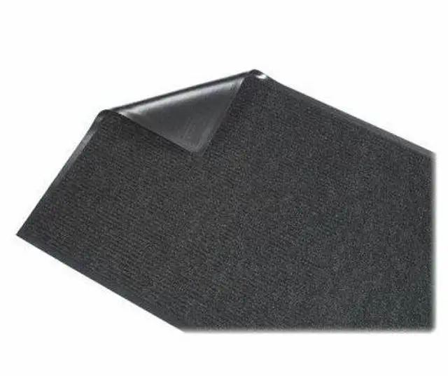 Alt view image 11 of 17 - Genuine Joe Indoor Mat Vinyl Backing 3'x5' Charcoal 55351