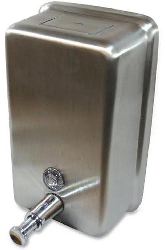 Alt view image 2 of 5 - Genuine Joe Liquid Soap Dispenser Vertical 40oz Cap STST 85134