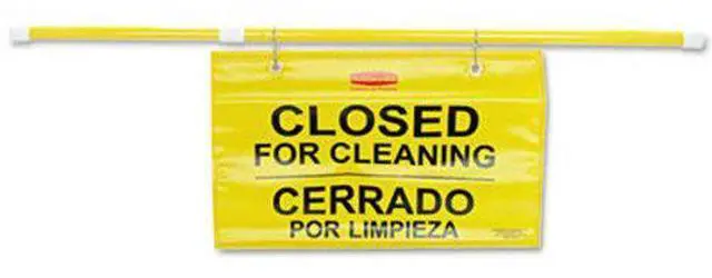 Alt view image 4 of 5 - Site Safety Hanging Sign, 50" X 1" X 13", Multi-Lingual, Yellow