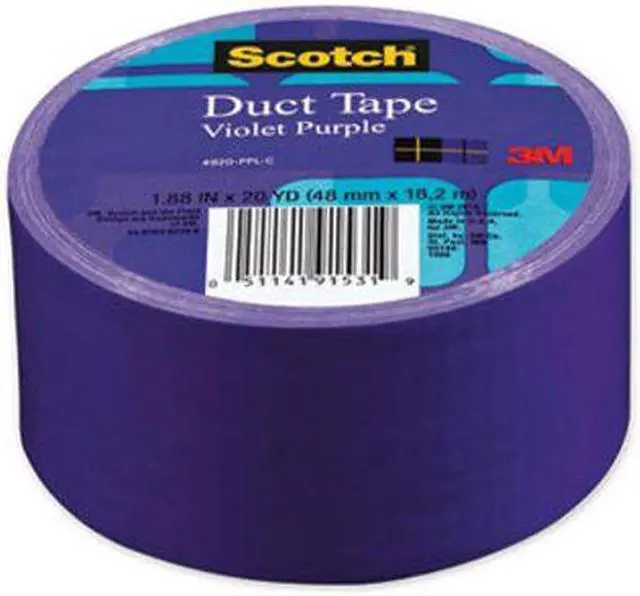 Alt view image 10 of 18 - 3m 20 Yards Violet Purple Duct Tape  920-PPL-C