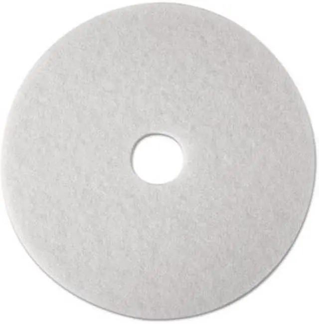 Main image of 3M White Super Polish Floor Pads 4100, Polishing, 27" White, 5 Pads (MMM20313)