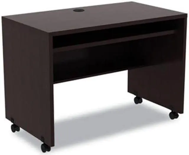 Alt view image 8 of 17 - Alera Valencia Series Mobile Workstation Desk, 41 3/8 X 23 5/8x 29 5/8, Espresso