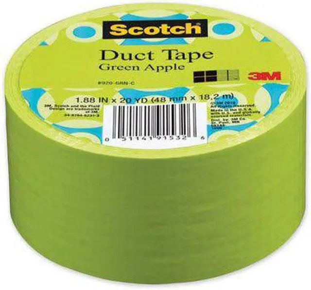 Alt view image 9 of 18 - 3m 20 Yards Green Apple Duct Tape  920-GRN-C