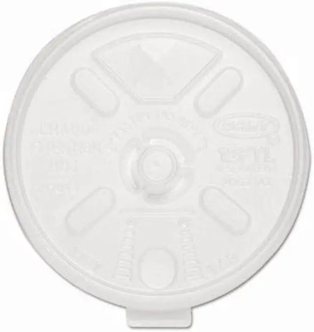 Alt view image 4 of 4 - Dart 12FTLS Liftn'Lock Lids, 10-14oz Cups, Translucent, 100/Sleeve, 10 Sleeves/Carton, 1 Carton