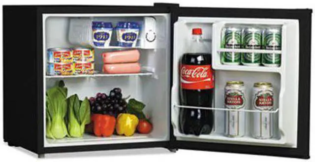 Alt view image 2 of 7 - Alera 1.6 Cu. Ft. Refrigerator with Chiller Compartment, Black RF616B