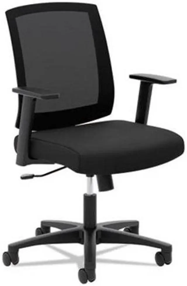 Alt view image 9 of 15 - Basyx VL511 Mesh Mid-Back Task Chair with Arms Black VL511LH10