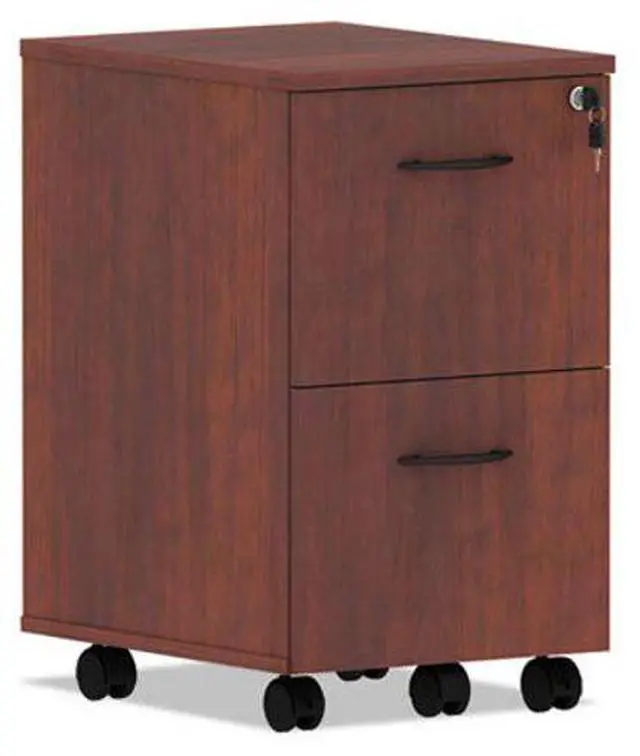 Alt view image 6 of 14 - Alera Valencia Series Mobile File/File Pedestal, 15.38 x 20 x 26.63, Med Cherry