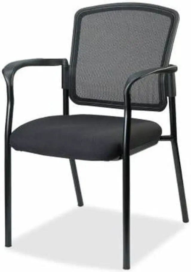 Alt view image 10 of 11 - Lorell Guest Chair w/Arms 25-4/5"x20"x32" Black 23100