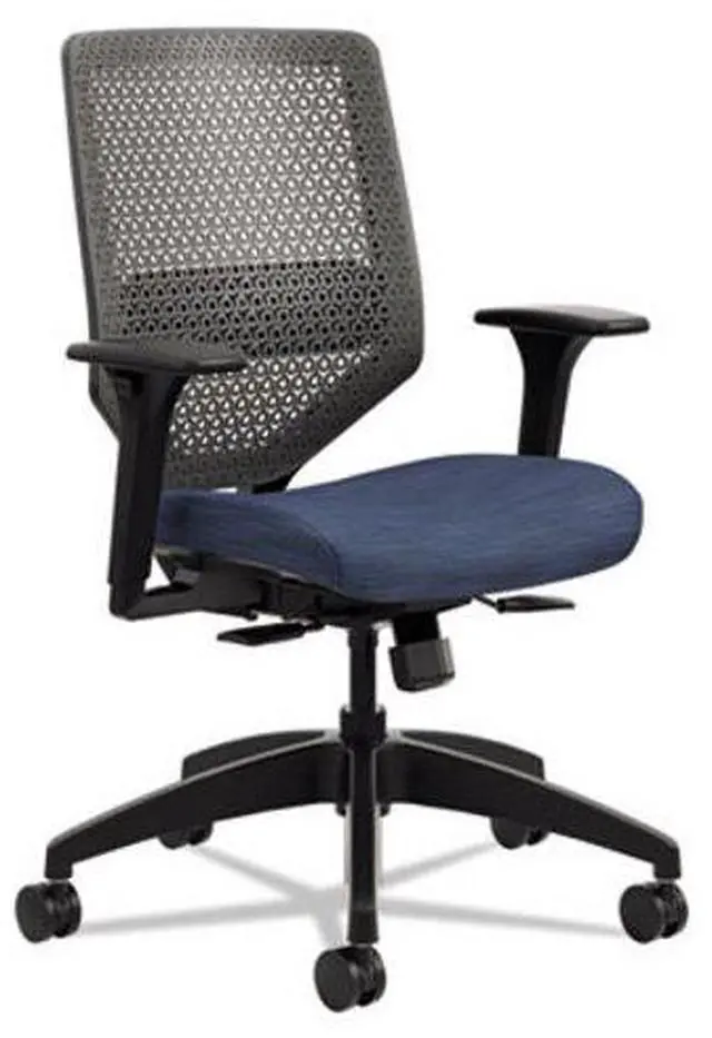 Alt view image 2 of 4 - HON - SVR1ACLC90TK - Solve Series ReActiv Back Task Chair, Midnight/Charcoal