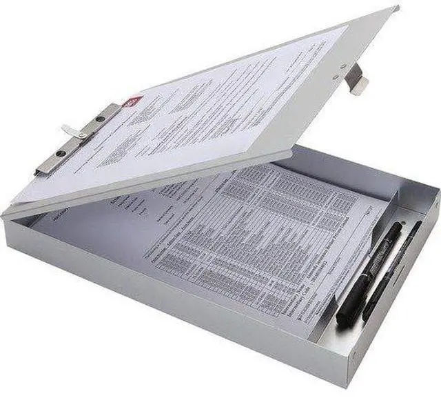 Alt view image 3 of 6 - Business Source Form Holder Storage Clipboard, Letter Size, Silver