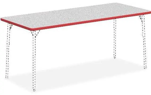 Alt view image 4 of 5 - Lorell Activity Tabletop 30"x72" Gray/Red 99921