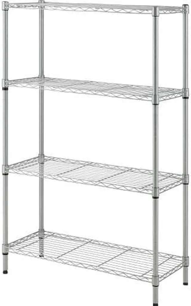 Alt view image 5 of 9 - Lorell Wire Shelving 4-shelf Light-duty 36"Wx14"Dx54"H Silver 70063