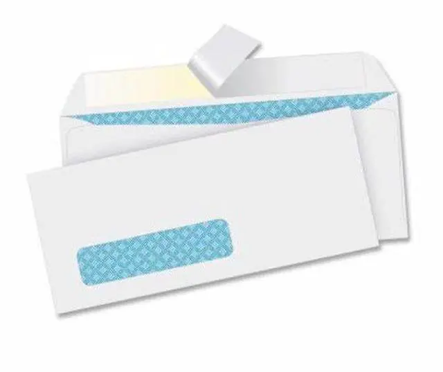 Alt view image 10 of 12 - Business Source Peel/Seal Envelopes Tint/Window 9-1/2"x4-1/8" 500/BX White 16473