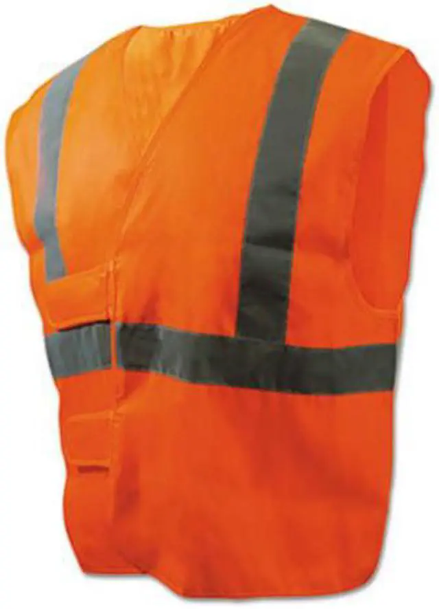 Alt view image 5 of 7 - Boardwalk Class 2 Safety Vests, Standard, Orange/Silver 00035
