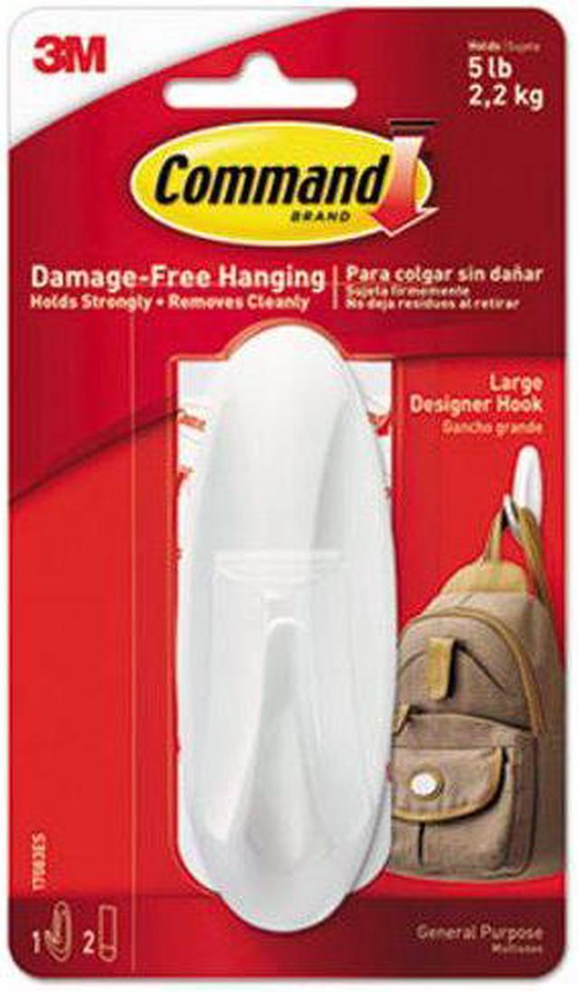 Alt view image 5 of 9 - 3M 17083 Command Designer Large Hook 1 hook, 2 strips