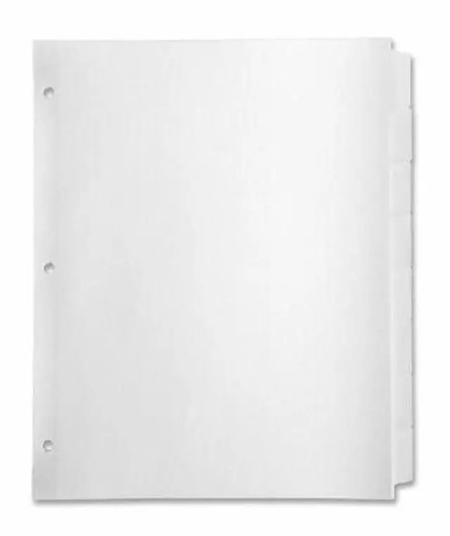Alt view image 3 of 9 - Business Source Plain Tab Indexes 9/32" Holes 3HP 8Tab 24 Sets/BX WE 36684