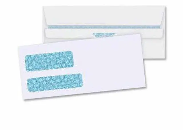 Alt view image 9 of 20 - Business Source Double Window Envelopes No. 9 3-7/8"x8-7/8" 500/BX White 36681