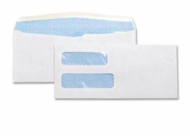 Alt view image 8 of 17 - Business Source Double Window Envelope No. 10 4-1/8"x9-1/2" 500/BX White 36694
