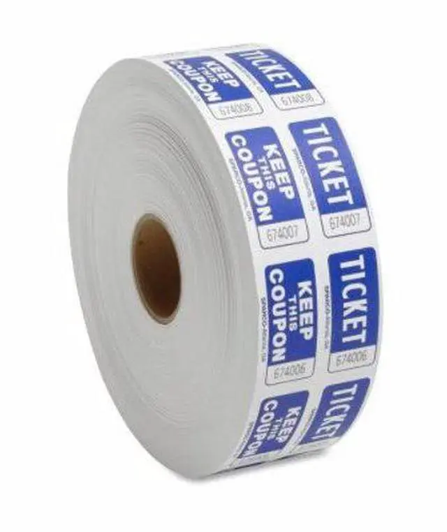 Alt view image 4 of 4 - Sparco Ticket Roll Double w/Coupon 2000/RL Blue 99230