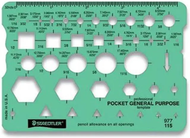 Alt view image 4 of 10 - Staedtler Mars Pocket General Purpose Template 977