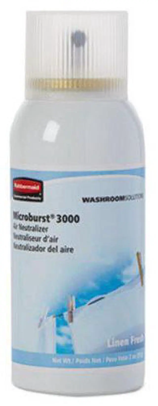 Alt view image 2 of 2 - Rubbermaid Commercial Products 4012551 2 oz Linen Fresh Microburst 3000 Air Freshener Aerosol Refill