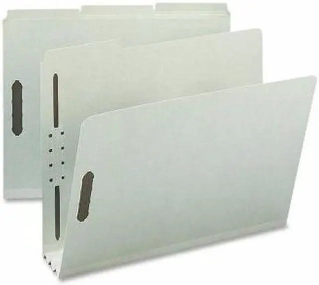 Alt view image 4 of 7 - Nature Saver SP17218 Pressboard Fastener Folder - 8.50" Width x 11" Length Sheet Size - 3" Expansion - 2 Fastener - 2" Folder Fastener Capacity - Gray/Green - 25 / Box, 1 Box