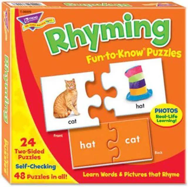 Alt view image 12 of 13 - Trend Enterprises Trend Fun-To-Know Early Childhood Puzzles Rhyming T36009