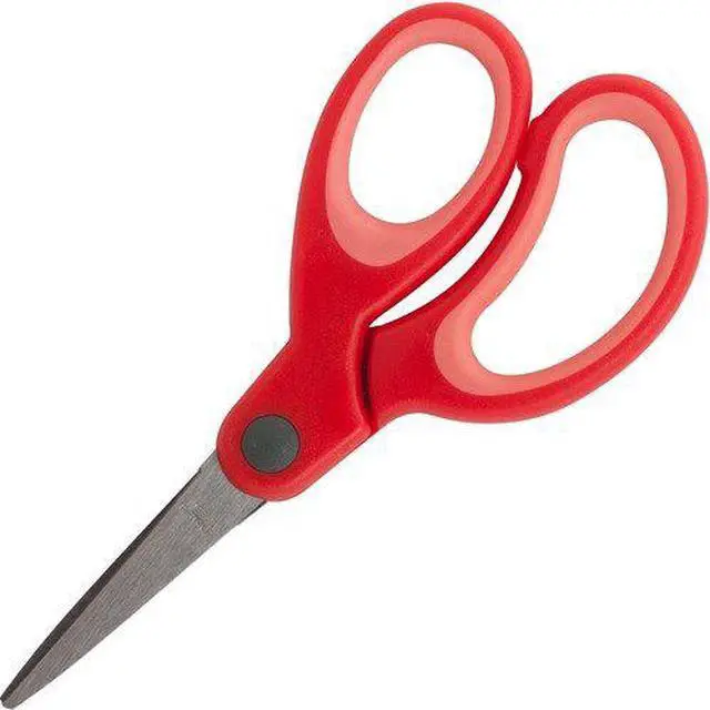 Alt view image 4 of 5 - Sparco Scissors 5" Point Tip Easy Grip Handle Red 39044