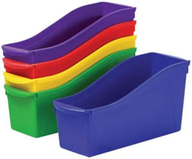 Alt view image 5 of 17 - Storex Interlocking Book Bins 4 3/4 x 12 5/8 x 7 5 Color Set Plastic 70105U06C
