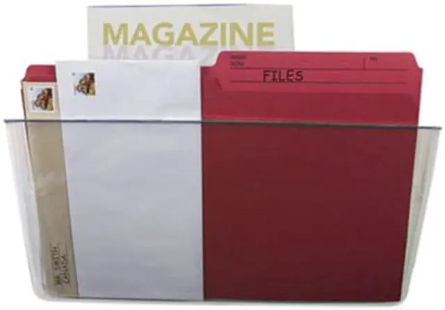 Alt view image 3 of 6 - STOREX Wall File Letter 13 x 7 Single Pocket Clear 70213U06C