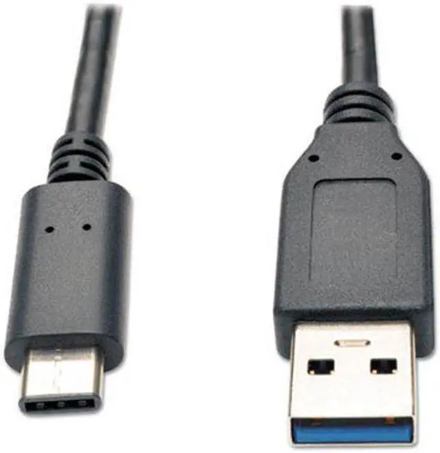Alt view image 7 of 10 - Tripp Lite U428003 Black USB 3.1 Gen 1 (5 Gbps) Cable, USB Type-C (USB-C) to USB Type-A