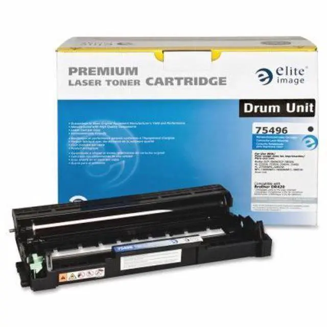 Alt view image 5 of 5 - Elite Image 75496 Replacement Drum 12 000 Page Yield Black Replacement for Brother DR420