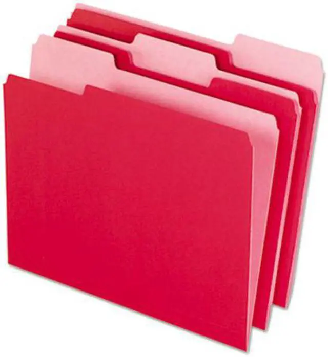Alt view image 3 of 9 - Pendaflex Interior File Folders 1/3 Cut Top Tab Letter Red 100/Box 421013RED