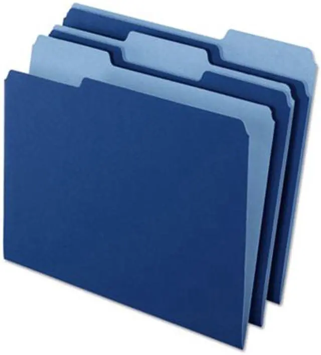 Alt view image 3 of 5 - Pendaflex Interior File Folders 1/3 Cut Top Tab Letter Navy Blue 100/Box 421013NAV