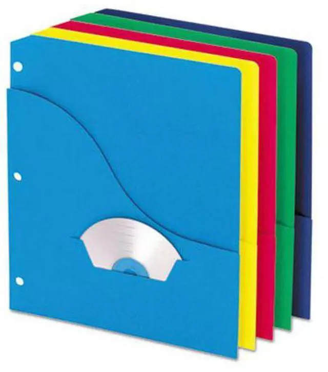 Alt view image 3 of 7 - Pendaflex 32900 Slash Pocket Project Folders, Jacket, Letter, Five Colors, 10/Pack