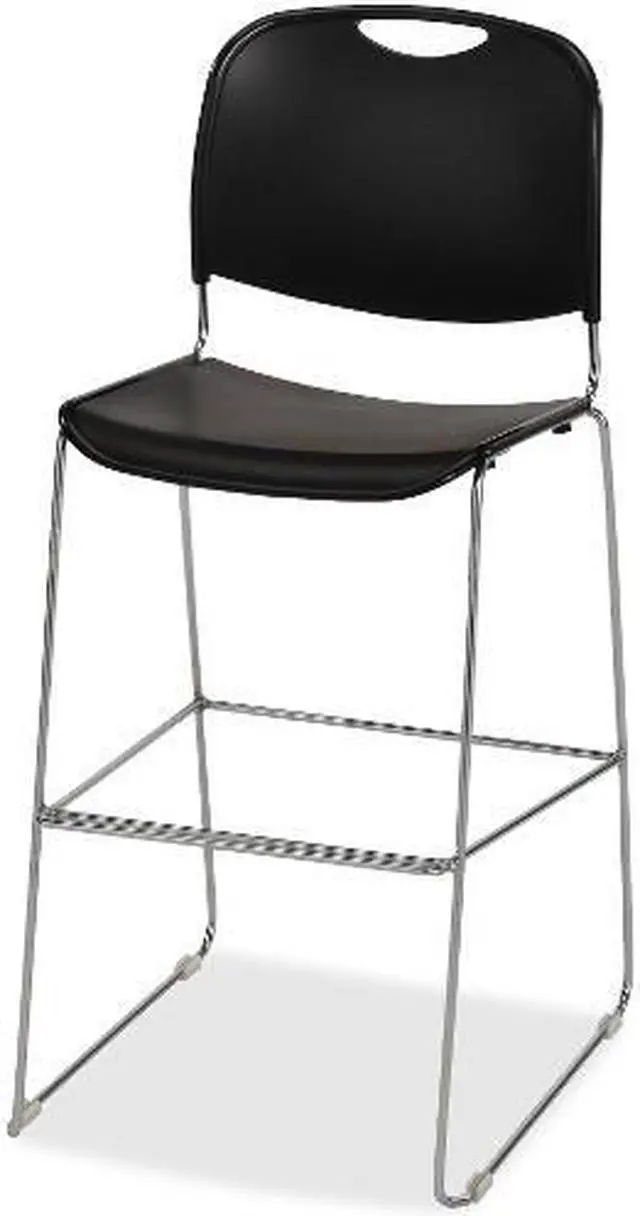 Alt view image 3 of 4 - Lorell Chair Bistro 450 lb Cap 19-1/4"x22-1/8"x42-7/8" BK 42947