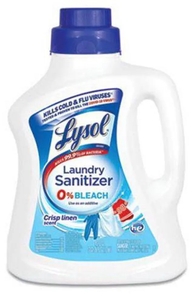 Alt view image 4 of 14 - Lysol 95872 Laundry Sanitizer, Liquid, Crisp Linen, 90 Oz.