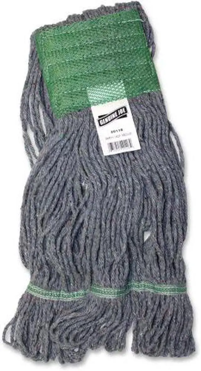 Alt view image 2 of 10 - Genuine Joe Earth Mop Mophead Refill Medium Blue 20116