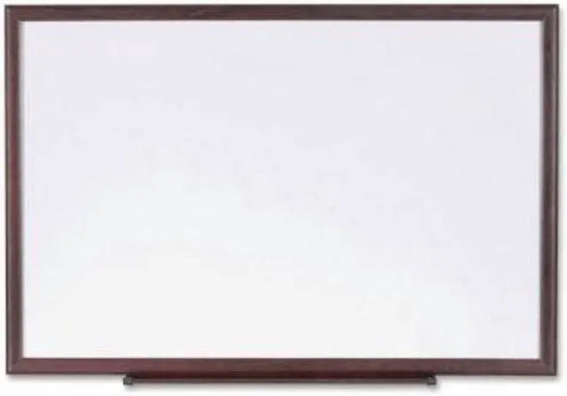 Alt view image 6 of 6 - Lorell Dry-Erase Board Wood Frame 6'x4' Brown/White 84169